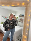 Storia Flower Sweater Sz small