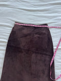 INC 100% Suede Brown Skirt sz 6