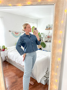 Vintage Denim Top fits med