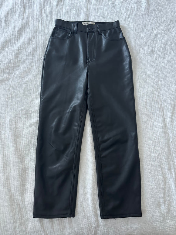 Abercrombie Faux Leather Pants sz 25/0