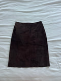 INC 100% Suede Brown Skirt sz 6