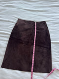 INC 100% Suede Brown Skirt sz 6