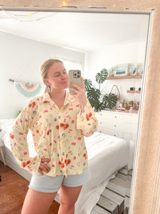 Djerf Avenue duuupe Pajama Top fits like a large