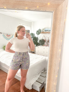 Zara Floral Shorts Sz 8