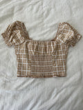 F21 Gingham Top sz small, new with tags
