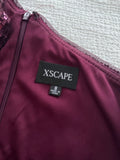 Xscape Sequin One Sleeve Dress sz 8