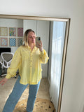 Free People Yellow Button Up Sz xs, can fit up to a med