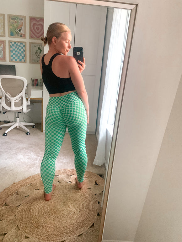 Checkered Booty Leggings, fit like a small to med