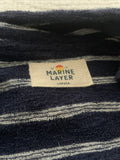 Marine Layer Navy Romper fits like a med
