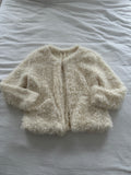 Fluffy White Boutique Coat New with Tags Sz med