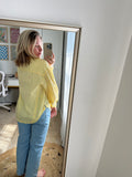Free People Yellow Button Up Sz xs, can fit up to a med