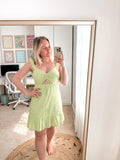 Green Boutique Dress new with tags sz med, can fit small too